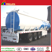 Semi-reboque de tanque de transporte de combustível de aço inoxidável material